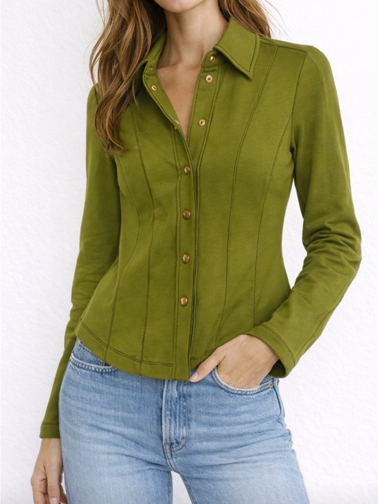 See By Chloe Tops - See by Chloe Green Button Up Blouse S NEW NWT